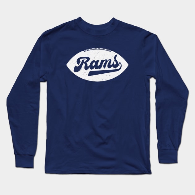 Retro Rams Football Long Sleeve T-Shirt by SLAG_Creative